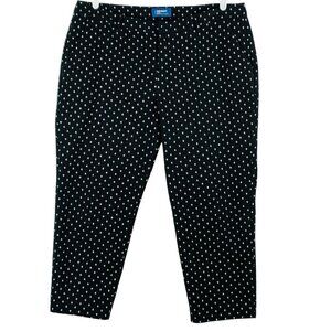 Old Navy Women's Harper Black Cropped Pants Size 16R Stretch Mid Rise
